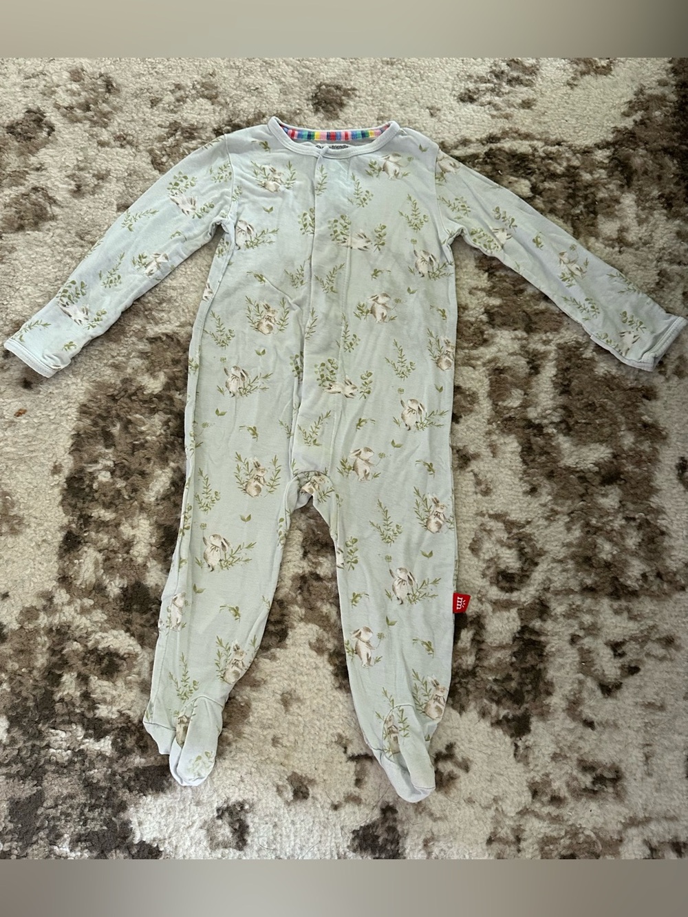 Magnetic Me Mint Floral Footed One-Piece